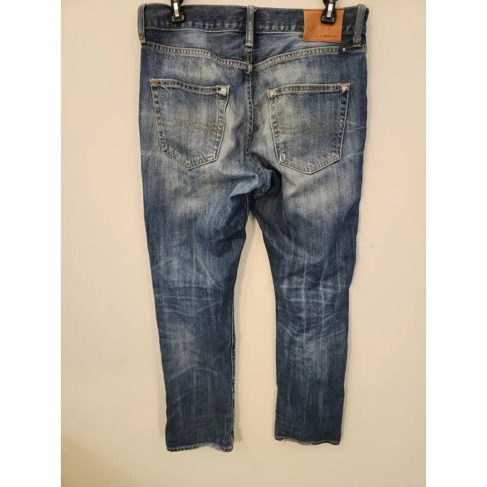 Lucky Brand 410 Athletic Jeans Mens (31 X 29 Actual) 30 X 30 Blue Whiskers